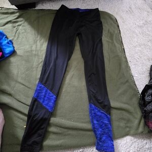 Womens Small Black And Blue Leggings Good Condition